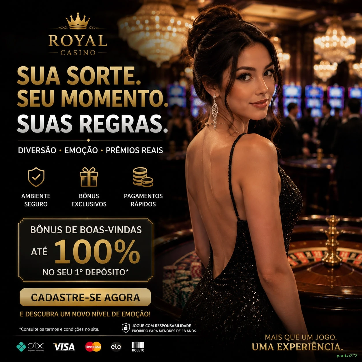 Imagem promocional do login da porta777